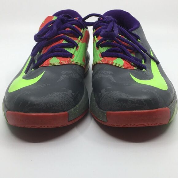Nike KD 6 VII energy Kevin Durant gray neon green Size kids 4 Youth - Picture 4 of 15